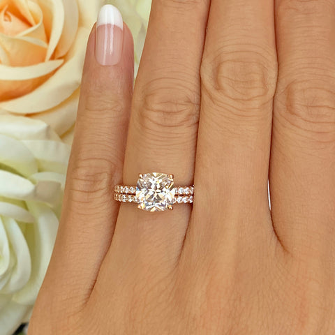 2.25 ctw Round Accented Solitaire Set - Yellow GP