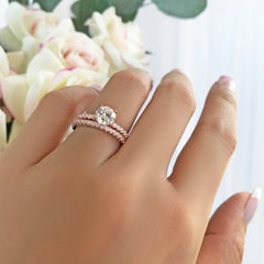 1.25 ctw Round Accented Solitaire Set - Rose GP, 50% Final Sale
