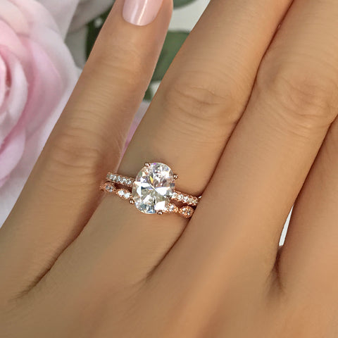 2.25 ctw Round Accented Ring - Rose GP - 50% Final Sale, Sz 4, 5, 9