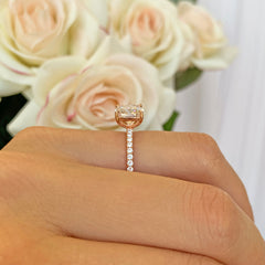 2.25 ctw Cushion Cut Accented Solitaire Ring - Rose GP, 30% Final Sale