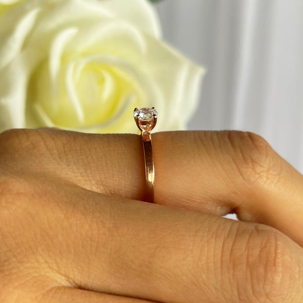 1/2 ct Solitaire Ring - Rose GP