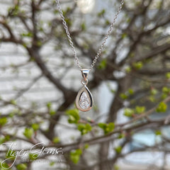 1.25 ct Pear Bezel Necklace