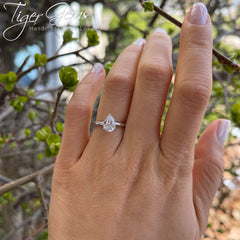 1.2 ct Pear V Style Solitaire Ring