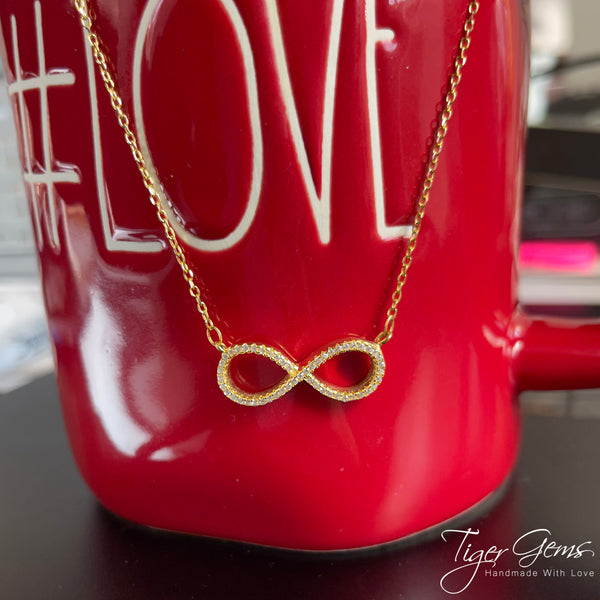 Infinity Necklace - Yellow GP, 50% Final Sale