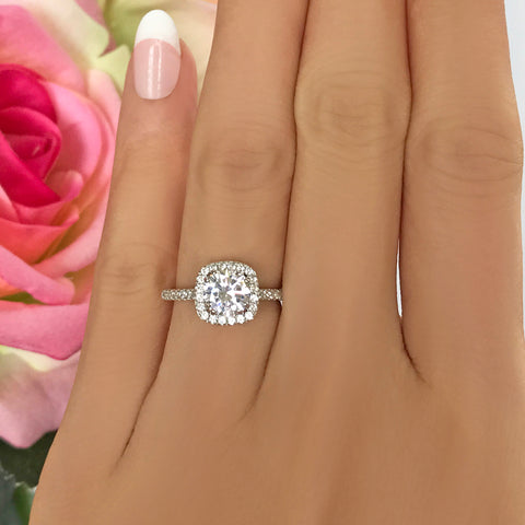 1.75 ct Radiant V Style Classic Solitaire Ring