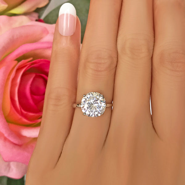 4 Carat Solitaire Diamond Ring – Hamra Jewelers