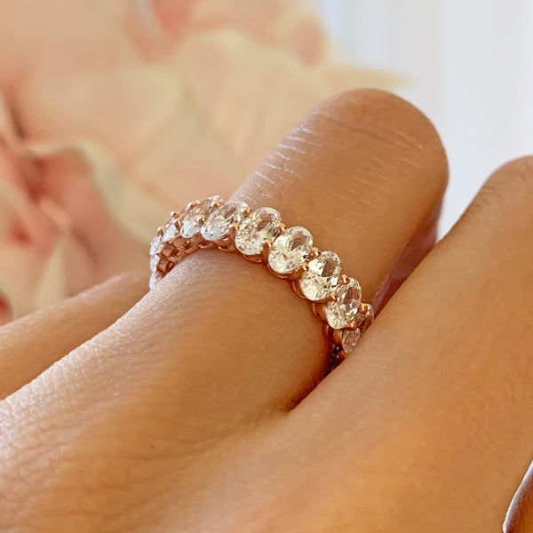 4 ctw Oval Eternity Band - Rose GP