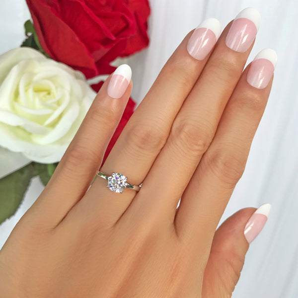 Diamond Engagement Ring 1 ct tw Pear & Round 14K White Gold | Kay