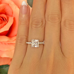 2.25 ctw Princess Accented Solitaire Ring