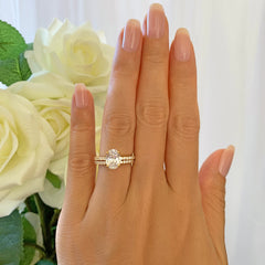 2.25 ctw Oval Accented Solitaire Set - Yellow GP