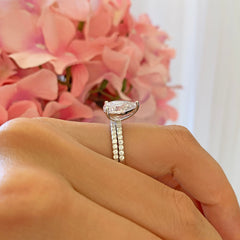 3.25 ctw Pear Accented Solitaire Set