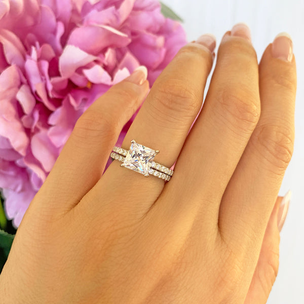 2.25 ctw Princess Accented Solitaire Set