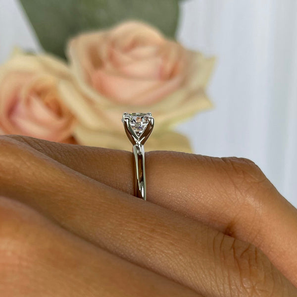 1 ct Classic V Style 4 Prong Solitaire Ring