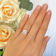 3 ct 6 Prong Stacking Solitaire Ring - Rose GP, 30% Final Sale