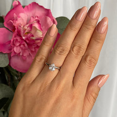 1.2 ct Pear V Style Solitaire Ring