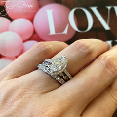 1.25 ctw Marquise Halo Ring