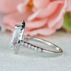 3.5 ctw Pear Halo Ring - 40% Final Sale