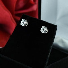 1/2 ct, 1 ctw 4 Prong Stud Earrings