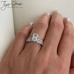 2 ctw Radiant Accented Solitaire Ring