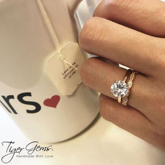 Wide Art Deco Band - Rose GP - 40% Final Sale