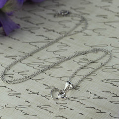 Dainty .1 ct Double Heart Necklace, 50% Final Sale