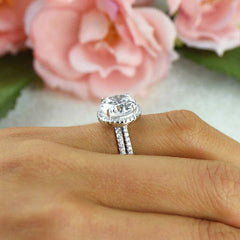 4.25 ctw Classic Round Halo Set, 40% Final Sale 2