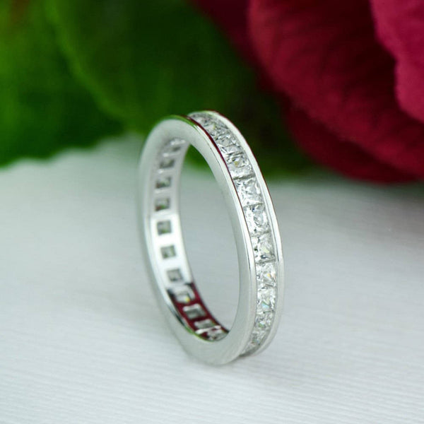 2 ctw Princess Cut Channel Set Eternity Band