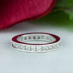 2 ctw Princess Cut Channel Set Eternity Band