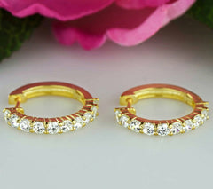 1.5 ctw Hoop Earrings -Yellow GP