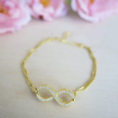 Infinity Bracelet - Yellow GP, 60% Final Sale