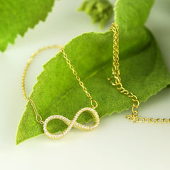 Infinity Necklace - Yellow GP, 50% Final Sale