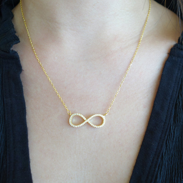 Infinity Necklace - Yellow GP, 50% Final Sale