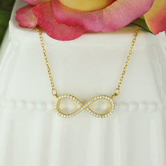 Infinity Necklace - Yellow GP, 50% Final Sale