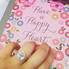 3.5 ctw Pear Halo Ring - 40% Final Sale