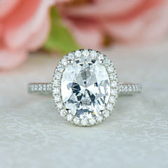 3.25 ctw Oval Halo Ring